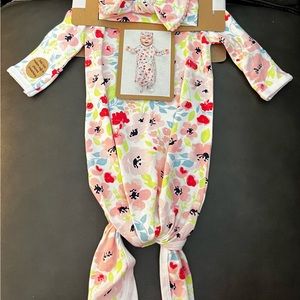 Baby Essentials Tie gown and Headband